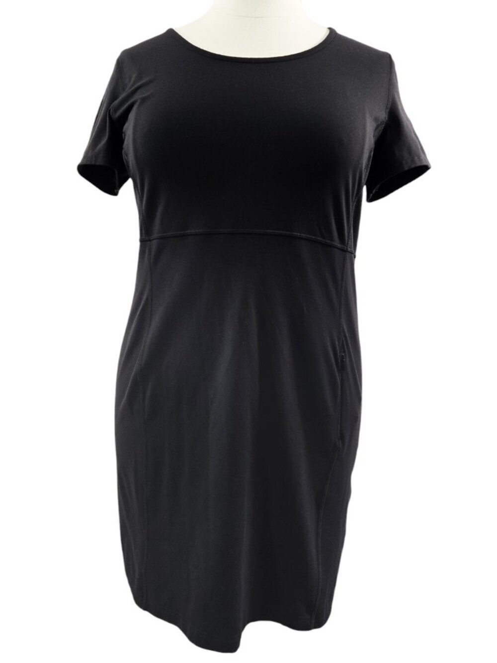 Duluth NoGA Black Classic Short Sleeve Knit Dress Stretch Capsule 15785